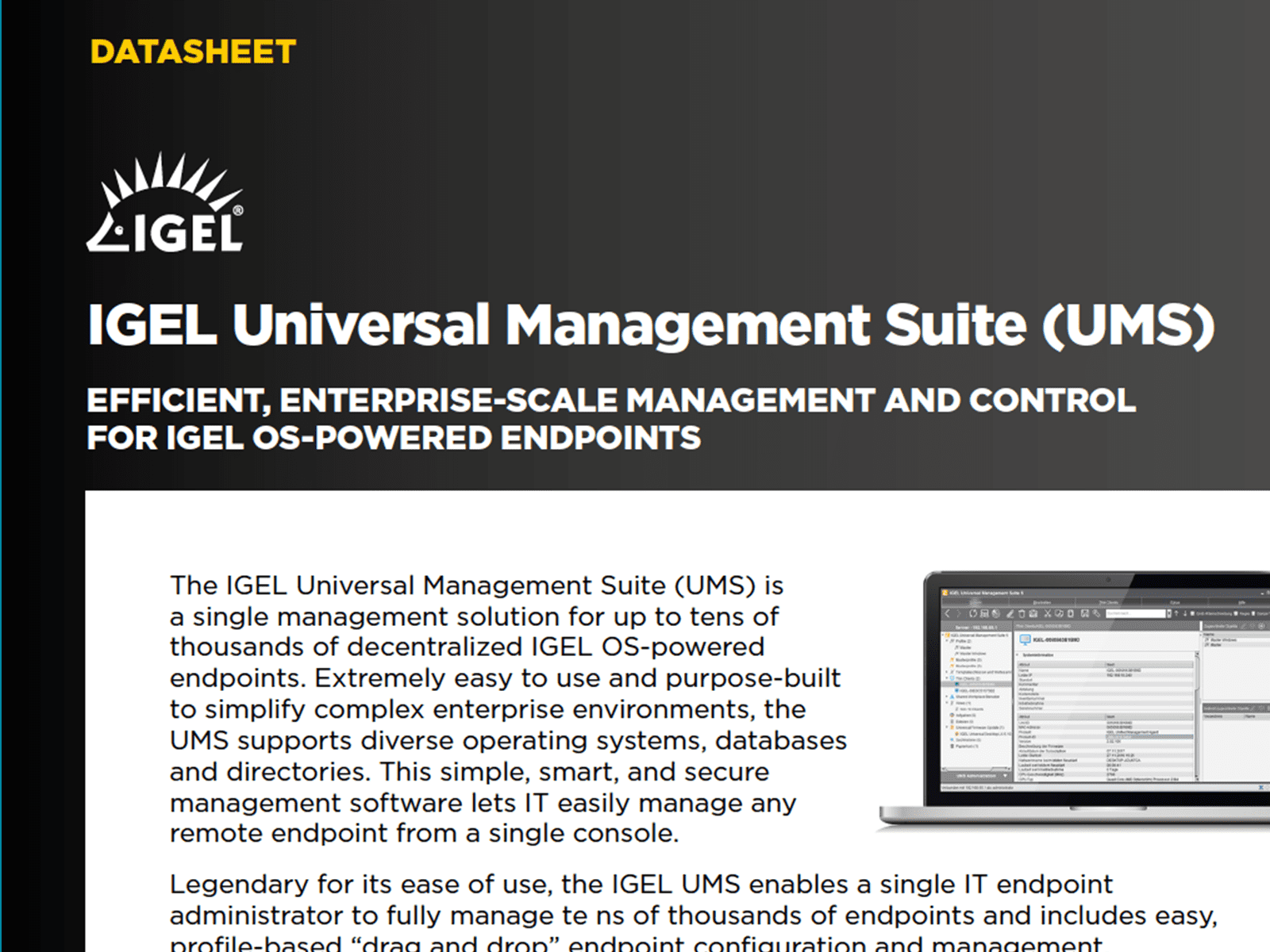 IGEL Universal Management Suite (UMS)