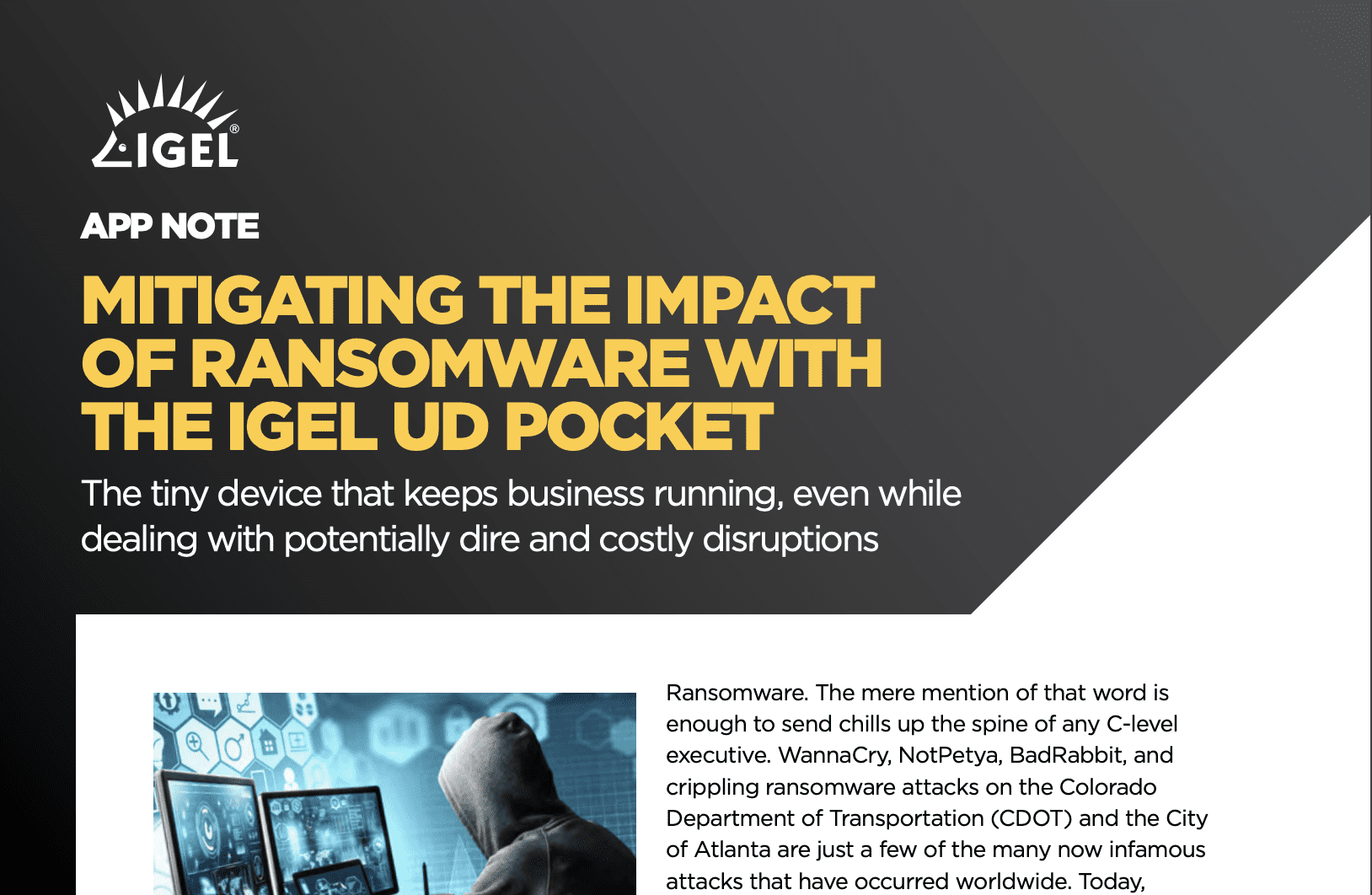 Mitigating the Impact of Ransomware with the IGEL UD Pocket