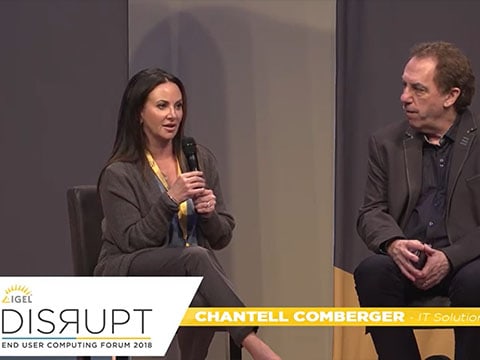 Lenscrafters’ Chantell Comberger works with IGEL