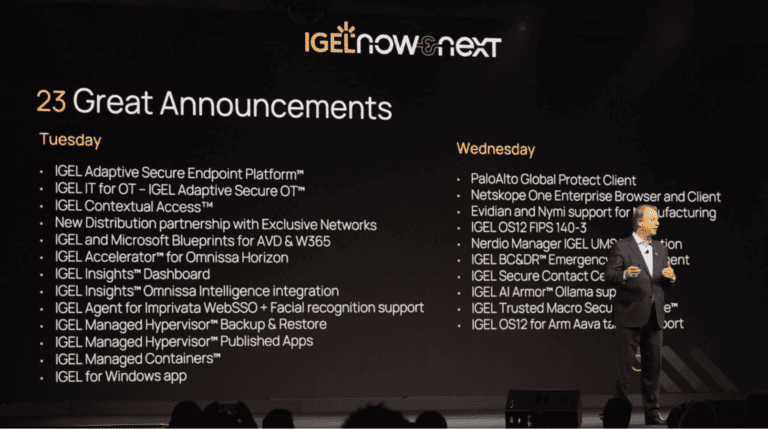 All IGEL Now & Next Announcements